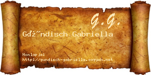 Gündisch Gabriella névjegykártya